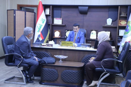 الادارة العامة في بغداد : لقاء  مع السيد الوكيل الاقدم لوزارة العمل والشؤون الاجتماعية في العراق