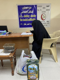 فرع مدينة الصدر : تسليم كفالة الايتام الشهرية من السيدة / نزهت الحسني